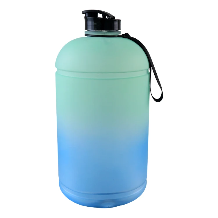 Оптовая продажа, пластиковая бутылка для воды большой емкости для спортзала, герметичная, с соломинкой, без БФА, Спортивная бутылка