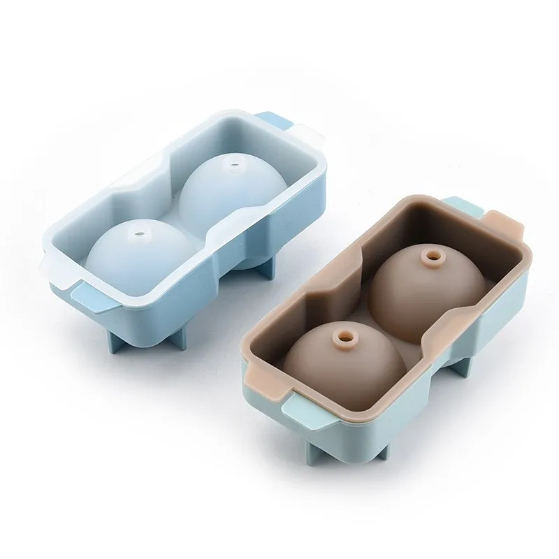 Reusable Easy Release BPA free Large Round Ice Ball Maker Silicone Ice Sphere Mold