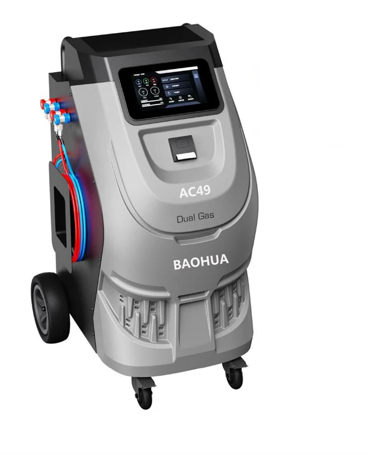Manufacturer Supplier Dual Gas R134a R1234y Refrigerant Recovery Machine for Automotive A/C Service with Vacuum Pump