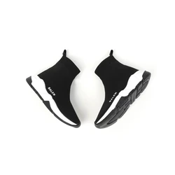 2021 Girls Boys High Top Fashion Brand Sock Sneakers Toddler/Little/Big Kid Casual Mesh Trainers Children Walking Slip-On Shoes