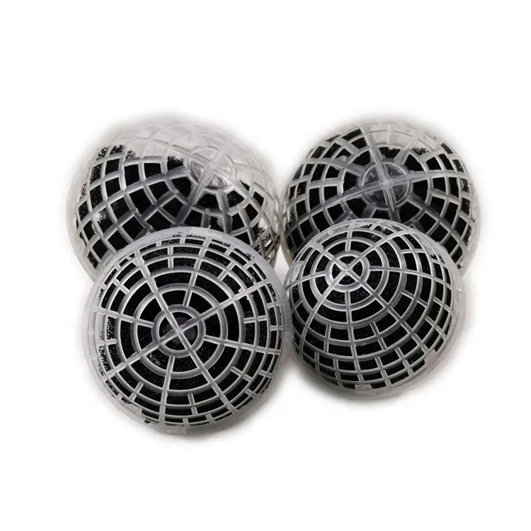 Fish Pond Water Filter Media Wastewater Treatment Plastic Biological Bioballs With Sponge