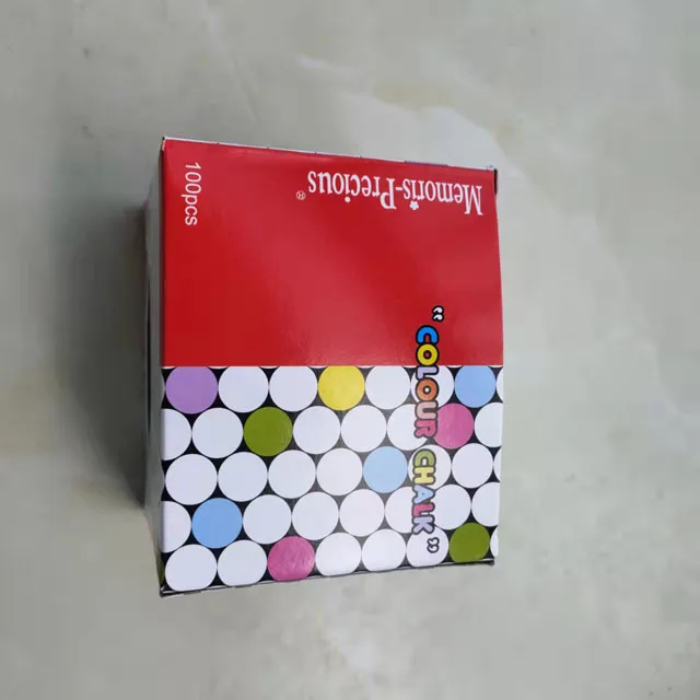 100pcs high quality dust-free chalk office and school teacher and student blackboard white and color  chalk