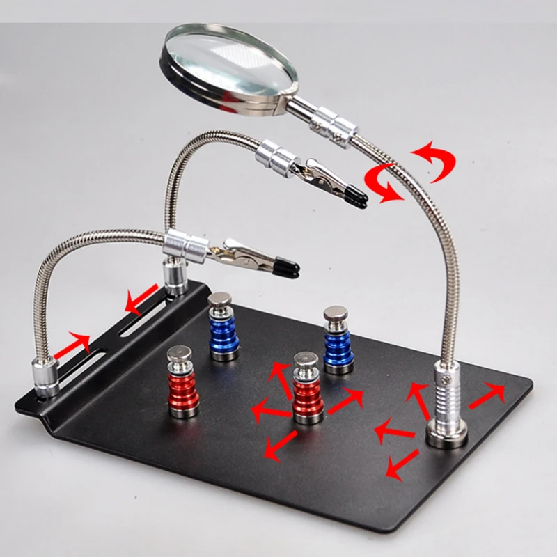 Magnetic service fixture Multi-function service platform motherboard circuit fixed tool mobile phone magnifying glass