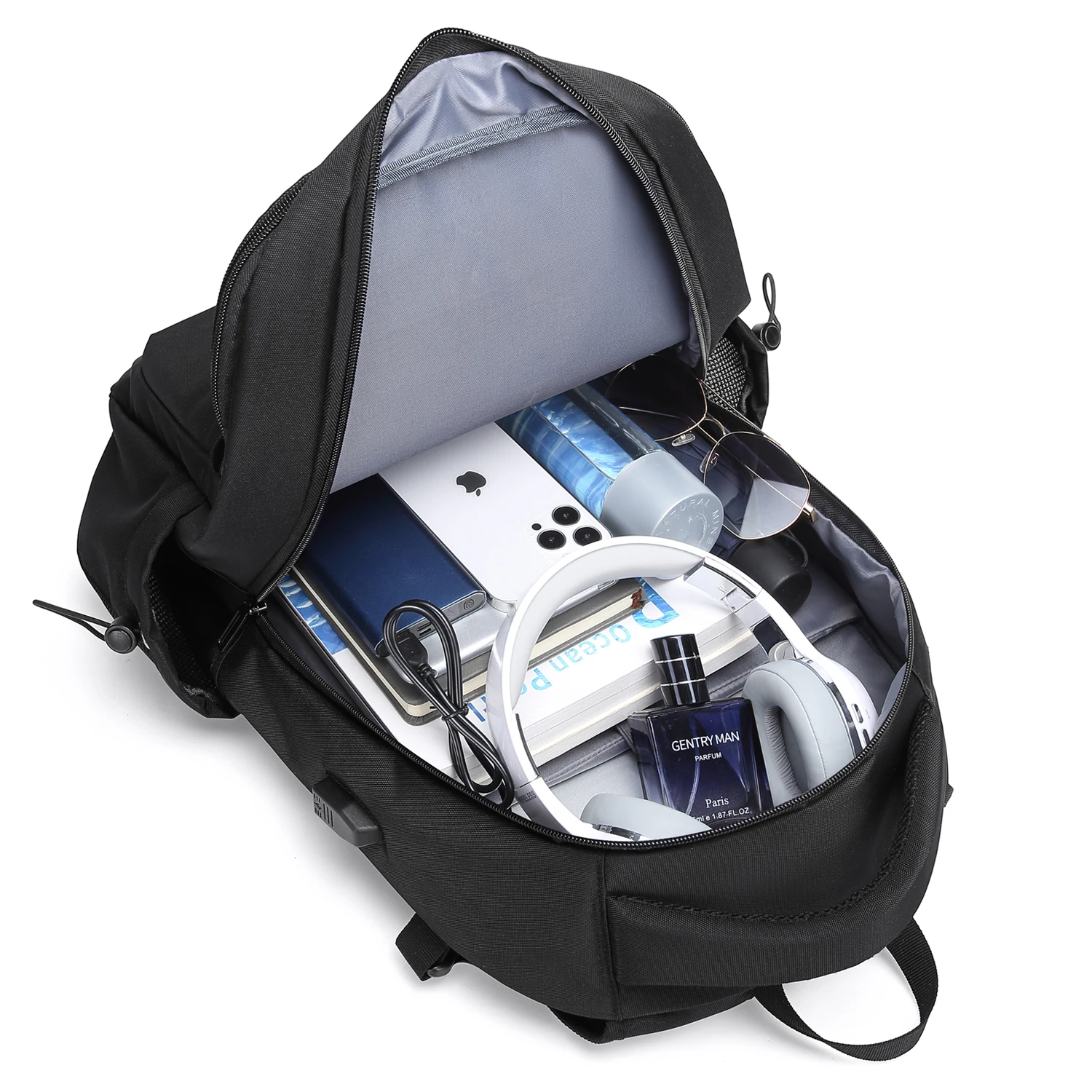 BINHAO 8287 High quality waterproof anti-theft laptop business bag for men 15.6 inch   USB travel backpack