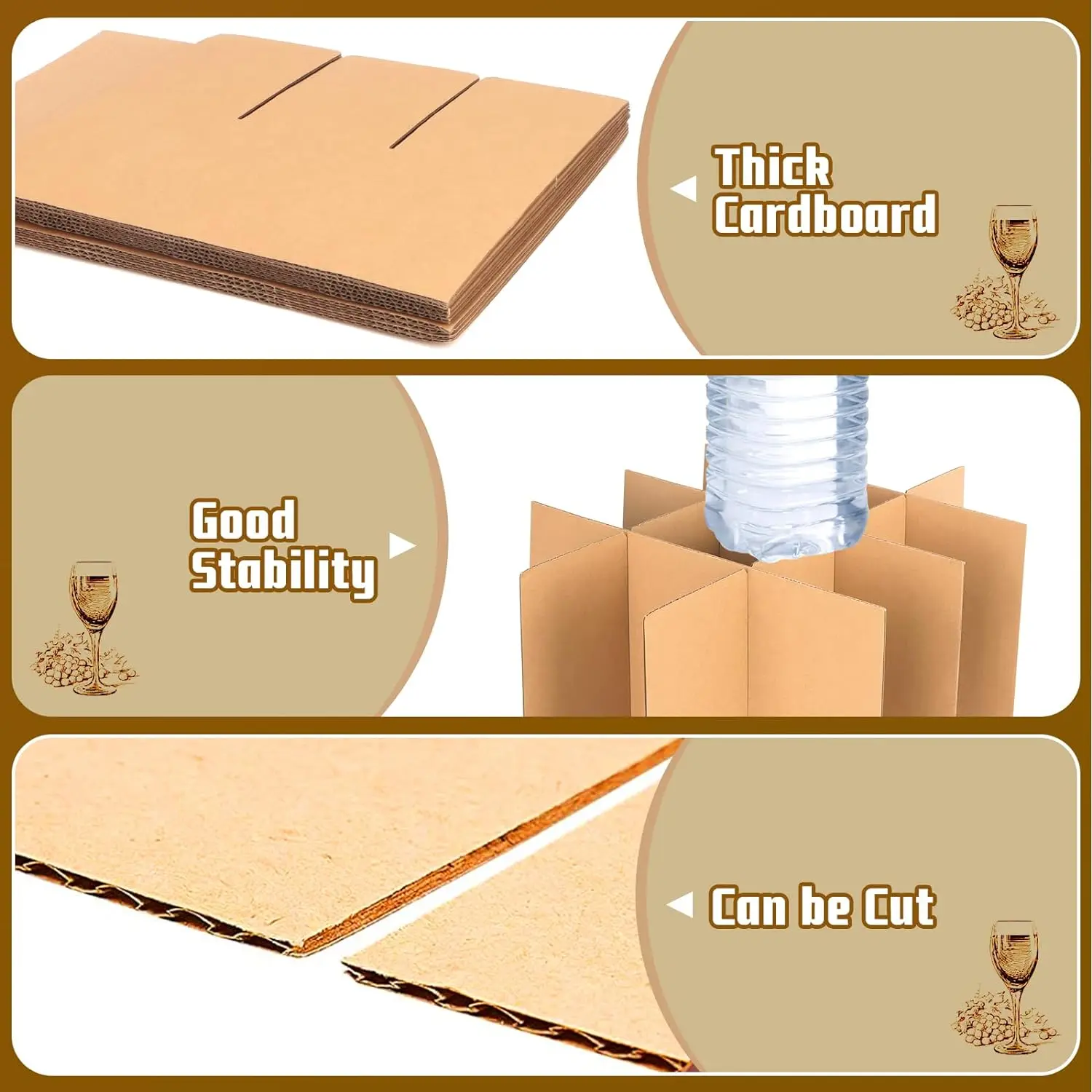 Moving Box  Wine Glassware Dish Packing Moving Boxes,Cardboard Dividers for Boxes