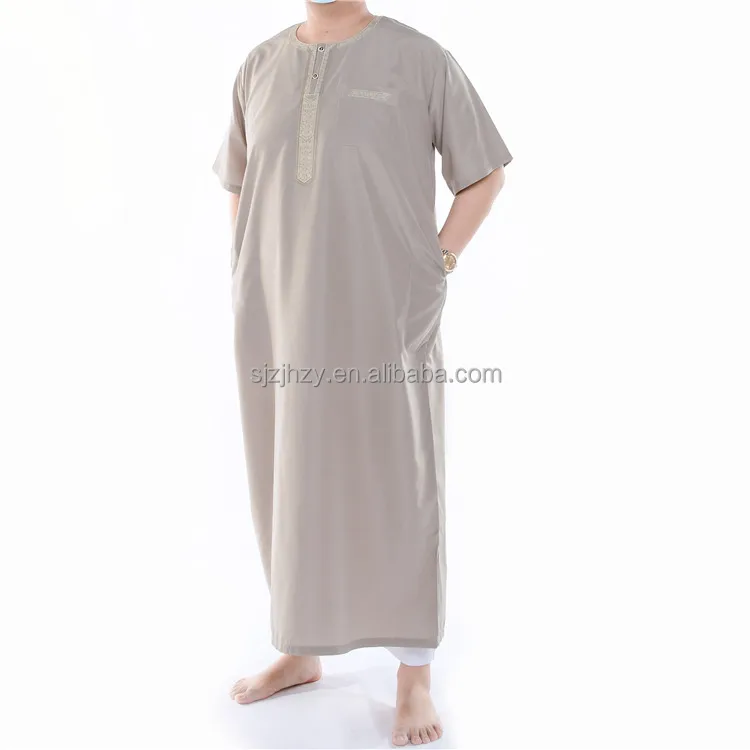 Wholesale Islamic Clothing Men Thobe Arab Dubai Thawb Muslim Dress Abaya Kaftan dress Jubba Jubah