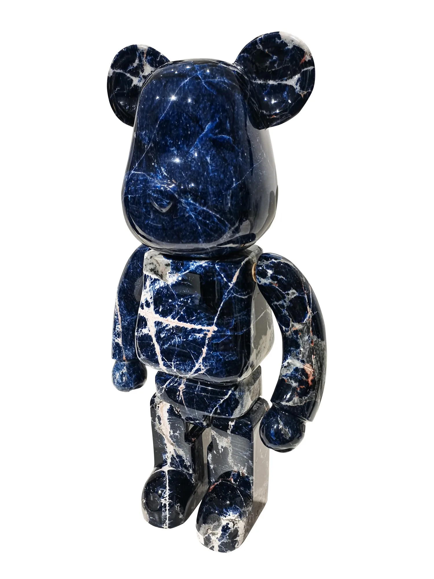 Chinese Natural blue marble Cloisonne marble sculpture Gloomy Bear statute