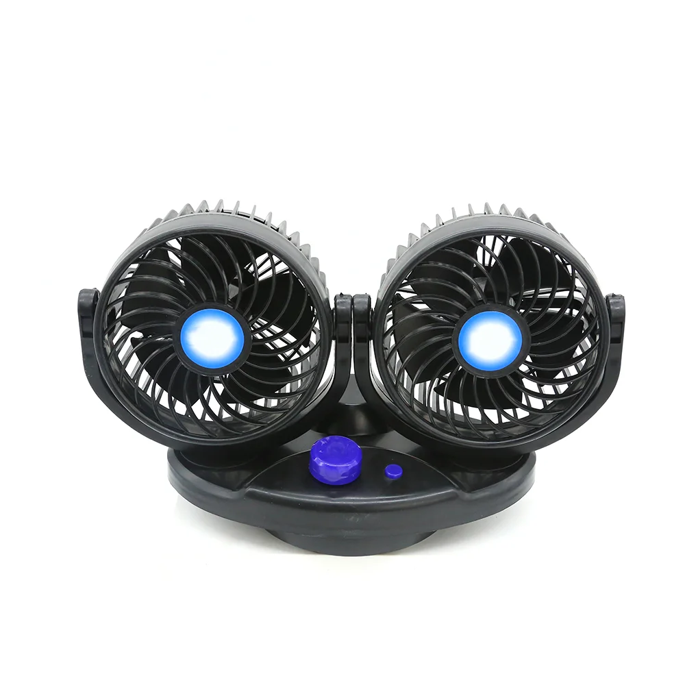 4inch/108mm DC 12V 6.5W Vehicle Blower In Car Revolving Plastic Car Fan 360 degree