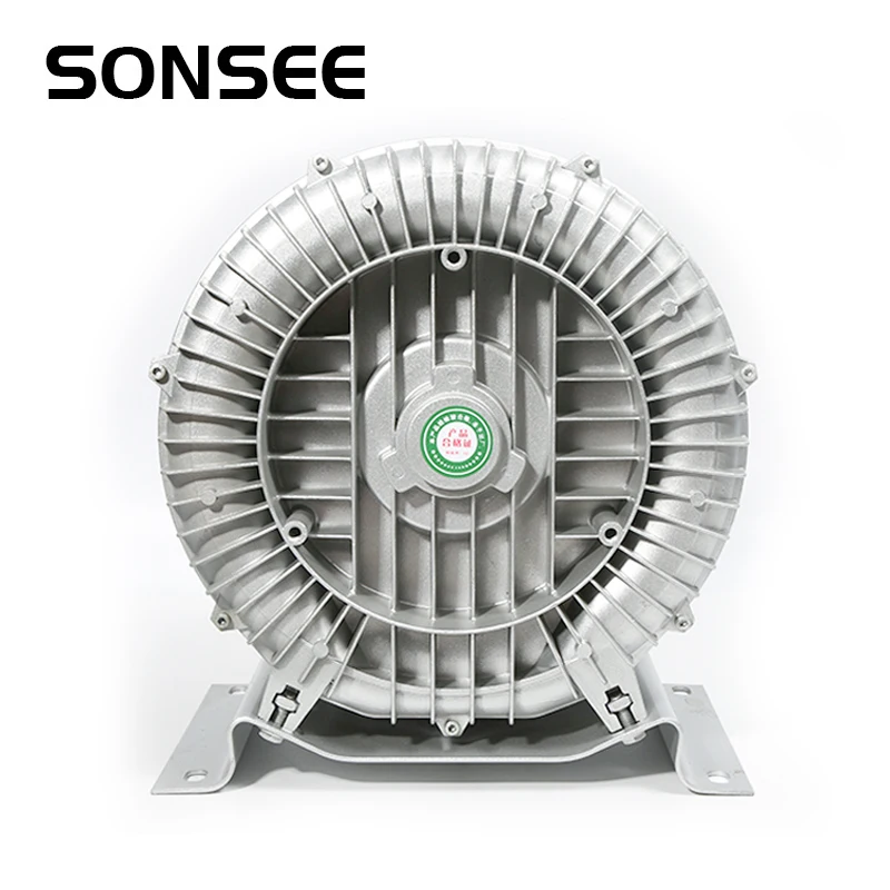 High Pressure Small Ring Air Blower 0.37kw 15Kpa Industry Regenerative Blowers For Fish Pond Aerator