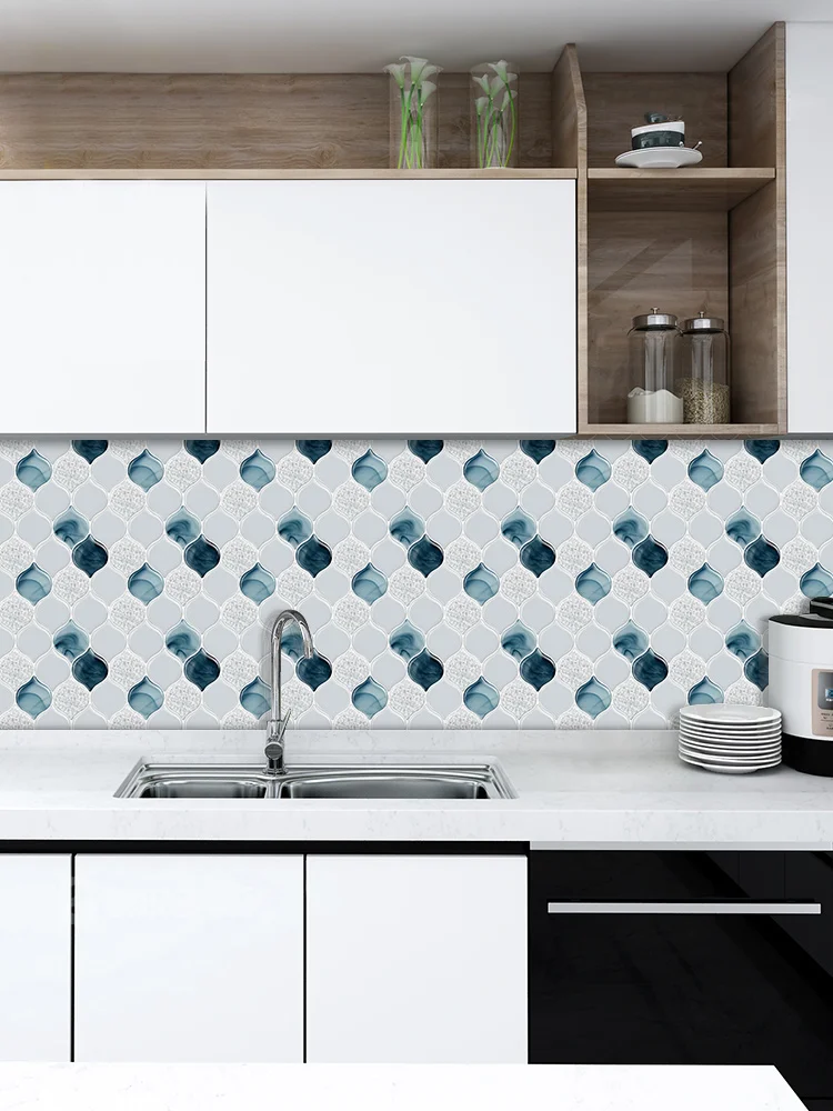 Breathable House decoration kitchen backsplash tiles Lantern Design new style wallpap decor peel and stick 3d tiles