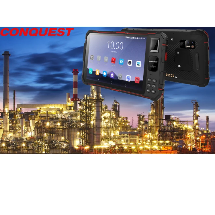 CONQUEST S22 Beidou+GPS+Glonass+Galileo high accurate location Android IR 4G industrial  rugged tablet PC for oil gas field POC walkie talkie