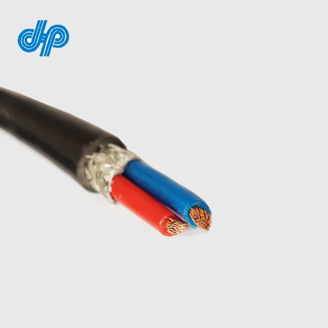 DC Shielded RRU Power Cable For 3G 4G 5G Telecommunication 4mm 6mm 8mm 10mm 16mm 2 core power cable 16mm blue and black