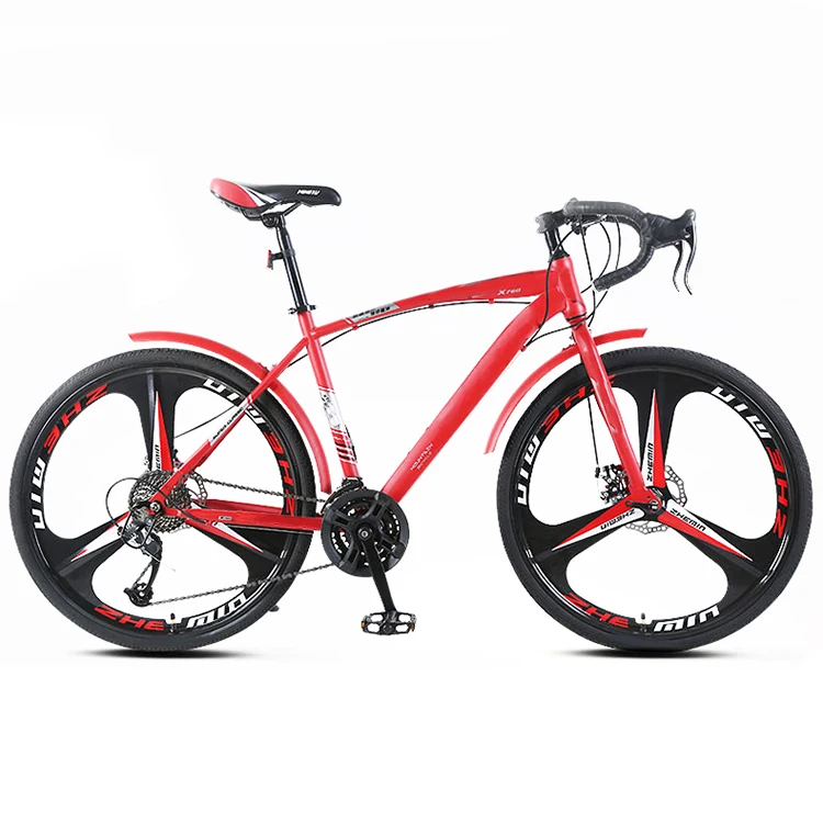 Factory Wholesale road racing bike 700c cheap road bicycle bike bicicletas 27speeds double disc brake 60 rim roadbike for adult