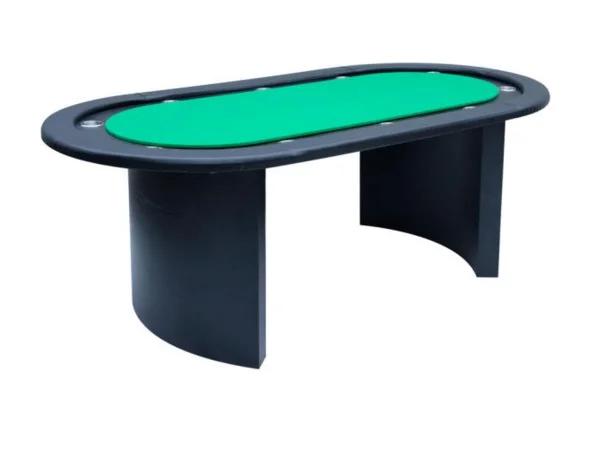 KBL-C1001 MDF Legs Poker Table for 10 person , wool cloth, green color, cup holder