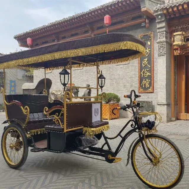 Hot Sale pedal Rickshaw Old Tricycle Rickshaw for UK three wheel trike taxi