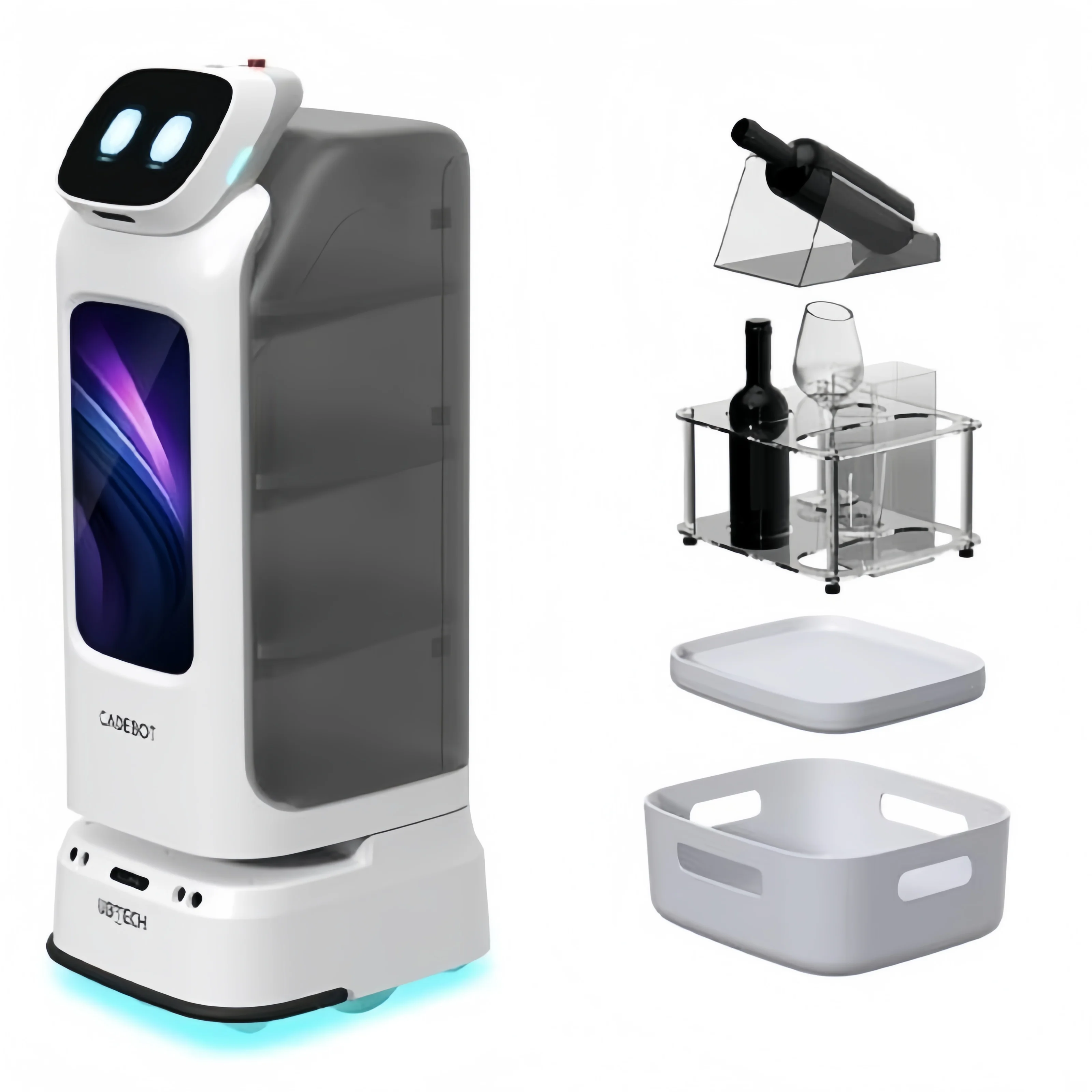 Artificial Intelligent  Robot Waiter Interactive Robot For Hotel Restaurant Smart Commercial  Delivery Robot