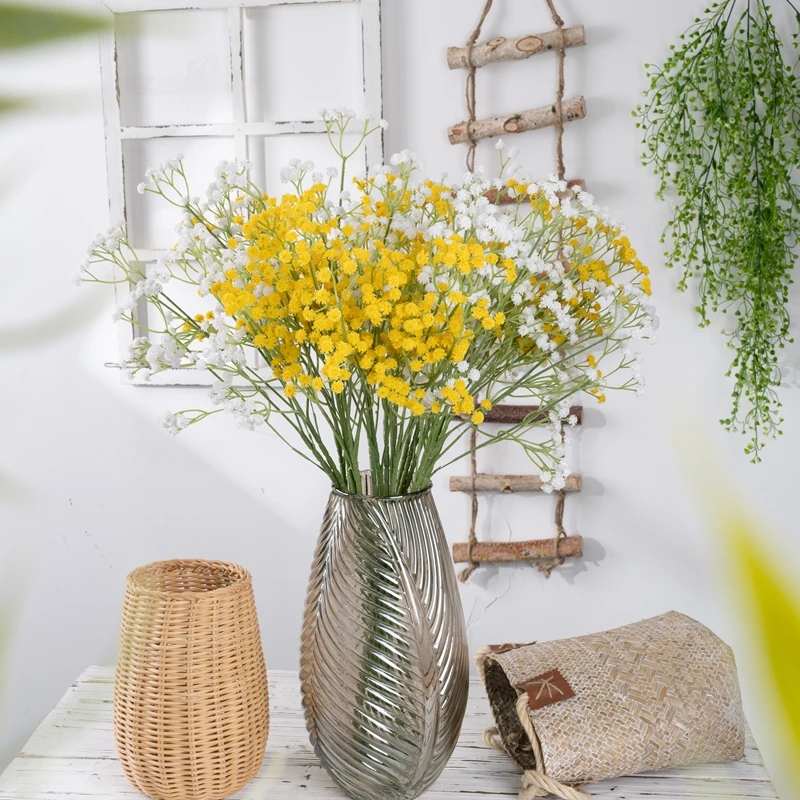 CL08001 New Arrival 63cm Artificial Plastic Gypsophila Single Stem Decorative Simulation Babybreath Real Touch For DIY Decor