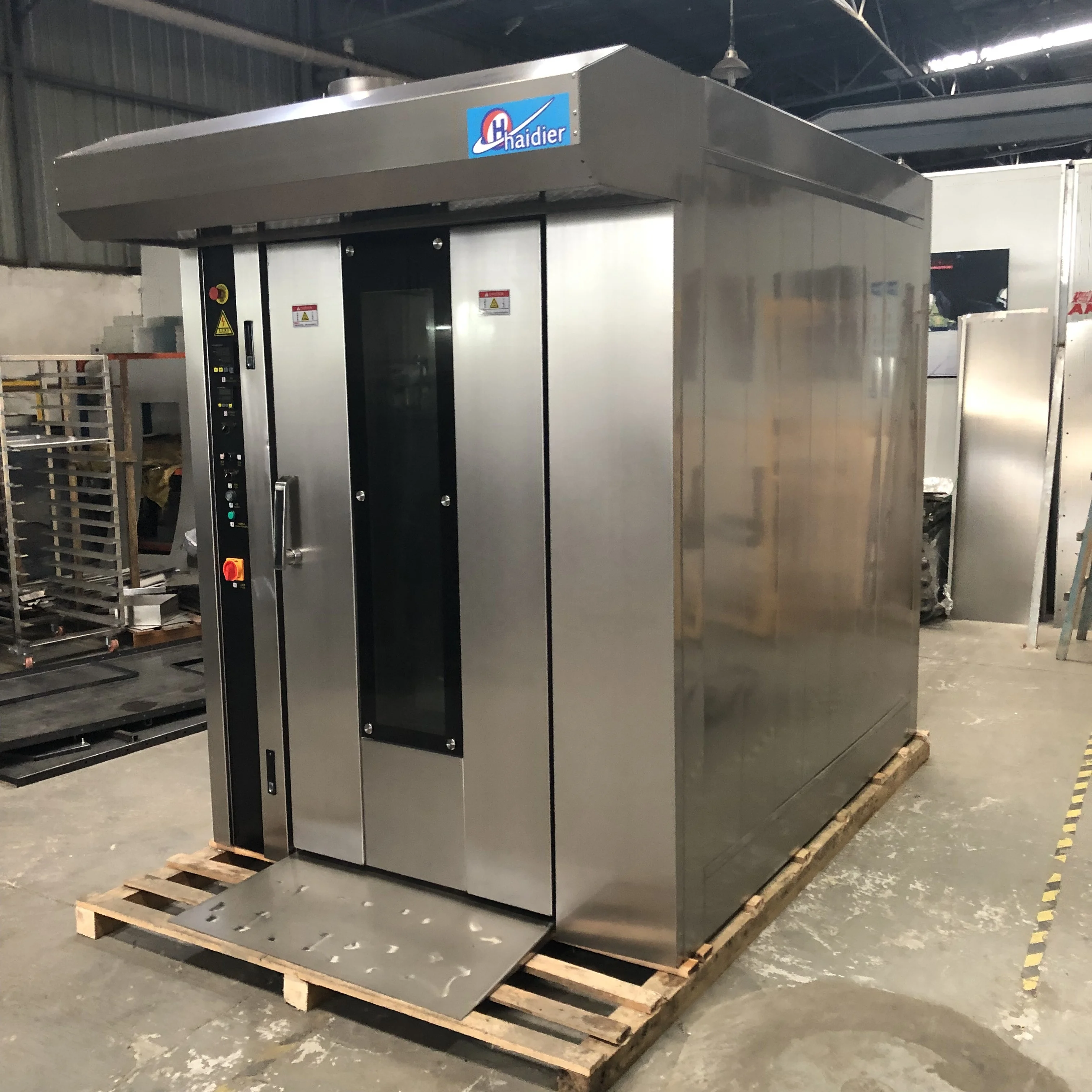 380V/220V rotary rack oven GAS power baguette bread Oven, Completely used Stainless Steel material 64 tray Pastry Oven