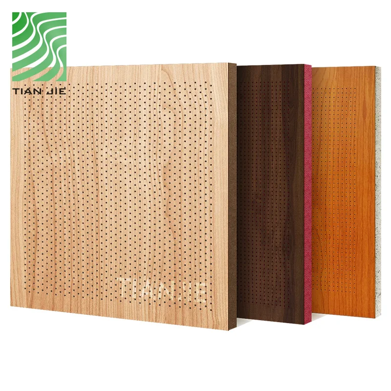 Tianjie Acoustic Panels Mdf Wall Board Wooden Perforated Acoustic Sound Absorbing Panel Acoustic Panel Price