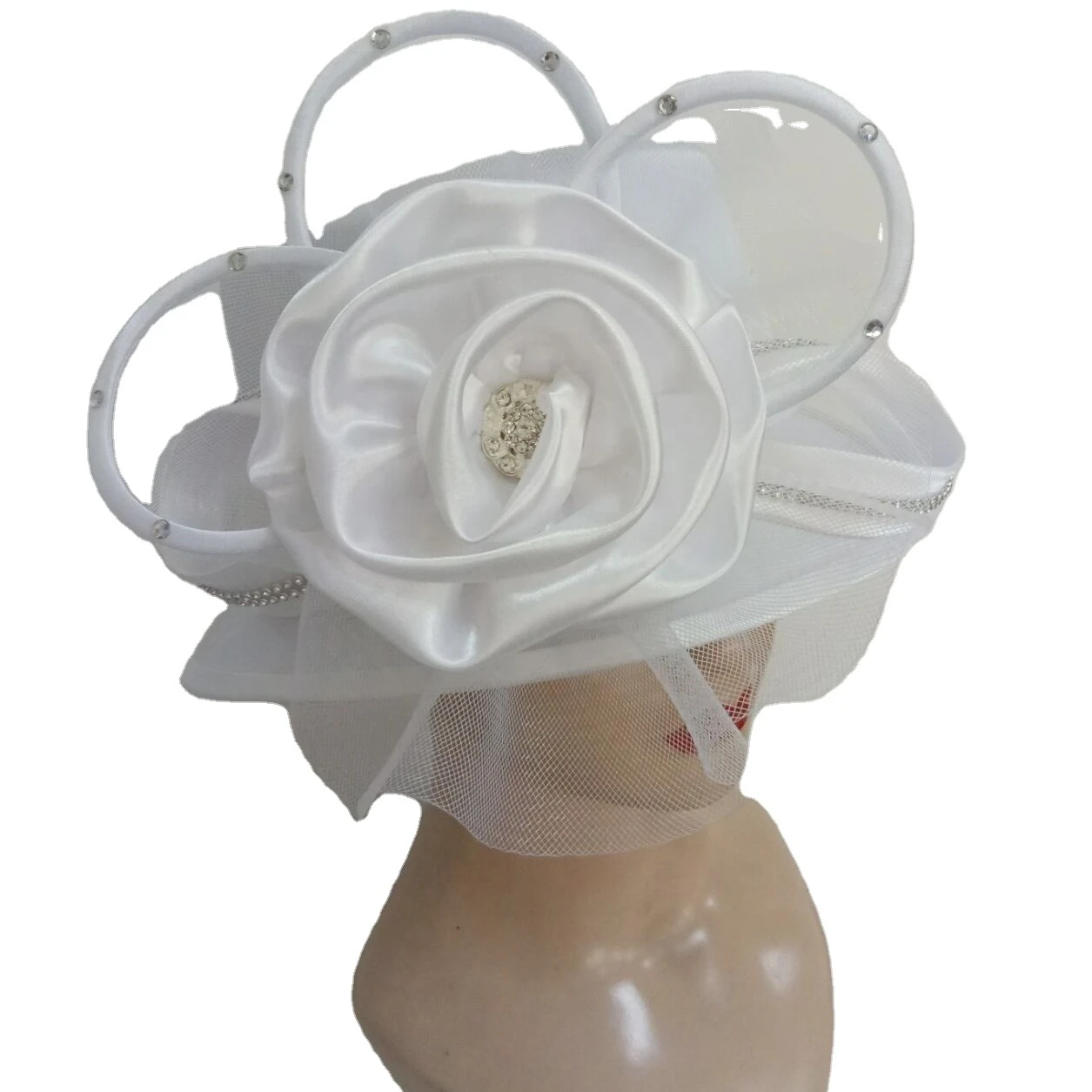 Роскошная белая шляпа The World с широкими полями для торжественных вечеринок, Женская церковная шляпа, оптовая продажа, новинка, элегантные женские шляпы на День Матери