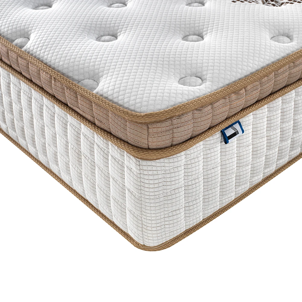 Hot-Selling 8 / 10 / 15 / 20 Inch Extra Soft Deluxe Memory Foam Euro Pillow Top Pocket Spring Coil Mattress Queen Size