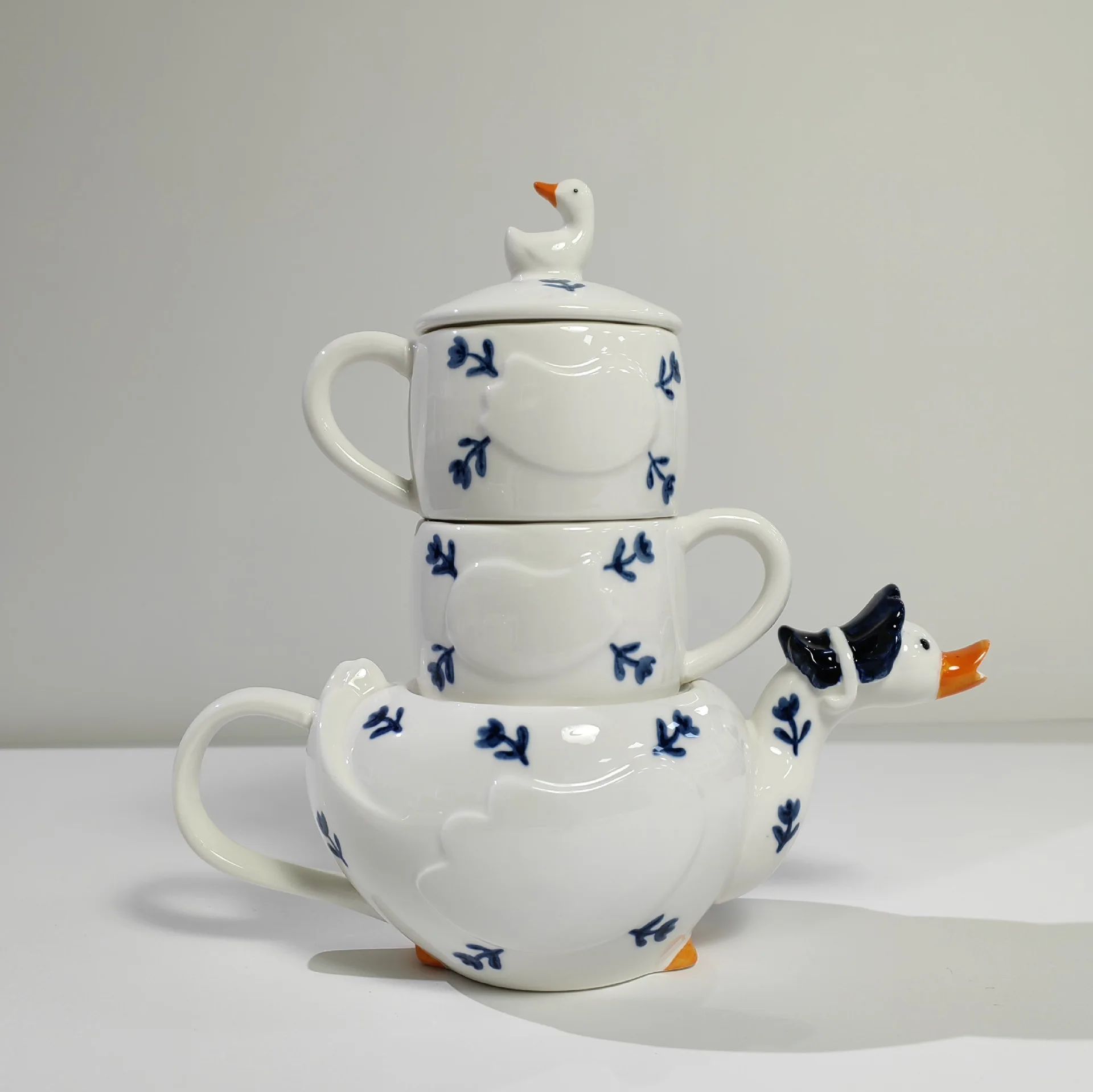 Cartoon Porcelain Teapot Teacup Combination Household Tea Set Cute Scented Creative Gift