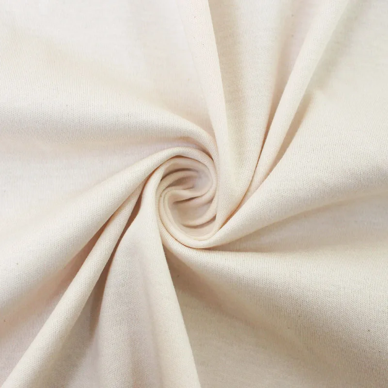 Knit plain 100% Organic cotton mercerized interlock anti-odor knitting fabric for cloth shirt