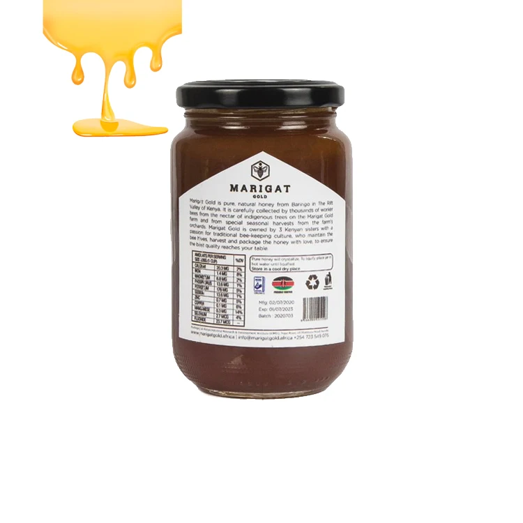 Marigat Gold Kenyan Honey Acacia Tree 500g jar Madu Honey Dippers