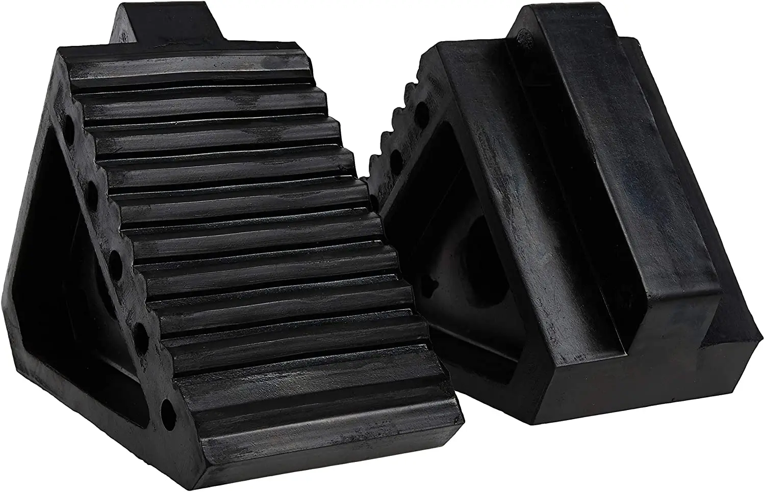 Wholesale High-Grip Solid Rubber Lightweight Rv Trailer Stop Caravan Parking Curb Wheel Stopper Wheel Chocks For Truck