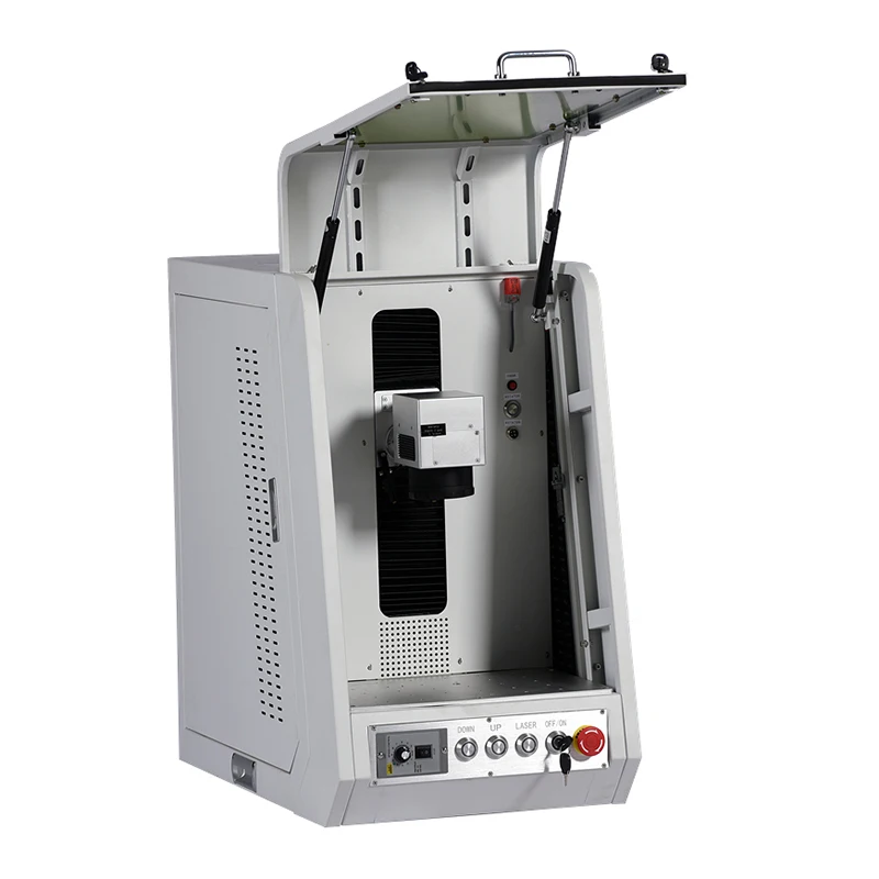Fully Enclosed All Enclosed Fiber Laser Marking Engraving Etching Machine for Metal Stainless Steel Plastic Ceramics Leather