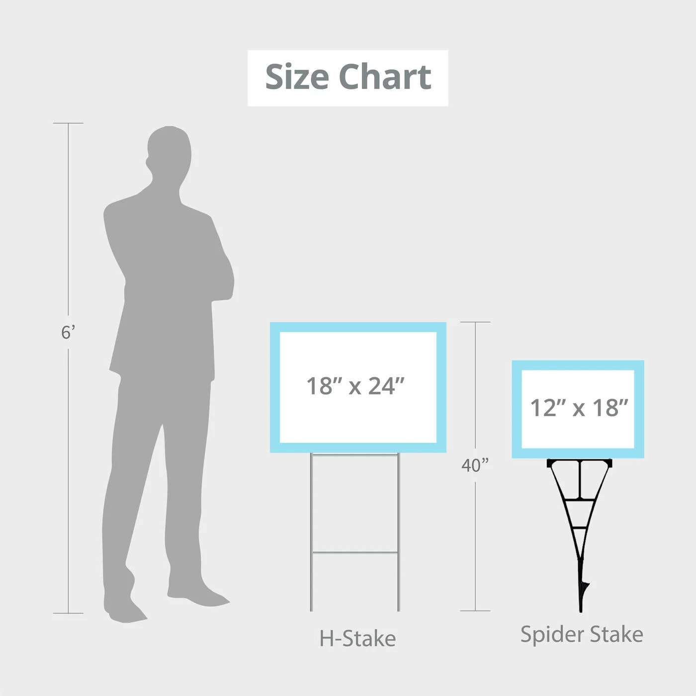 Wholesale outdoor advertising business letter PP corrugated  Plastic Sign Board yard signs 18x24inch with h-stakes