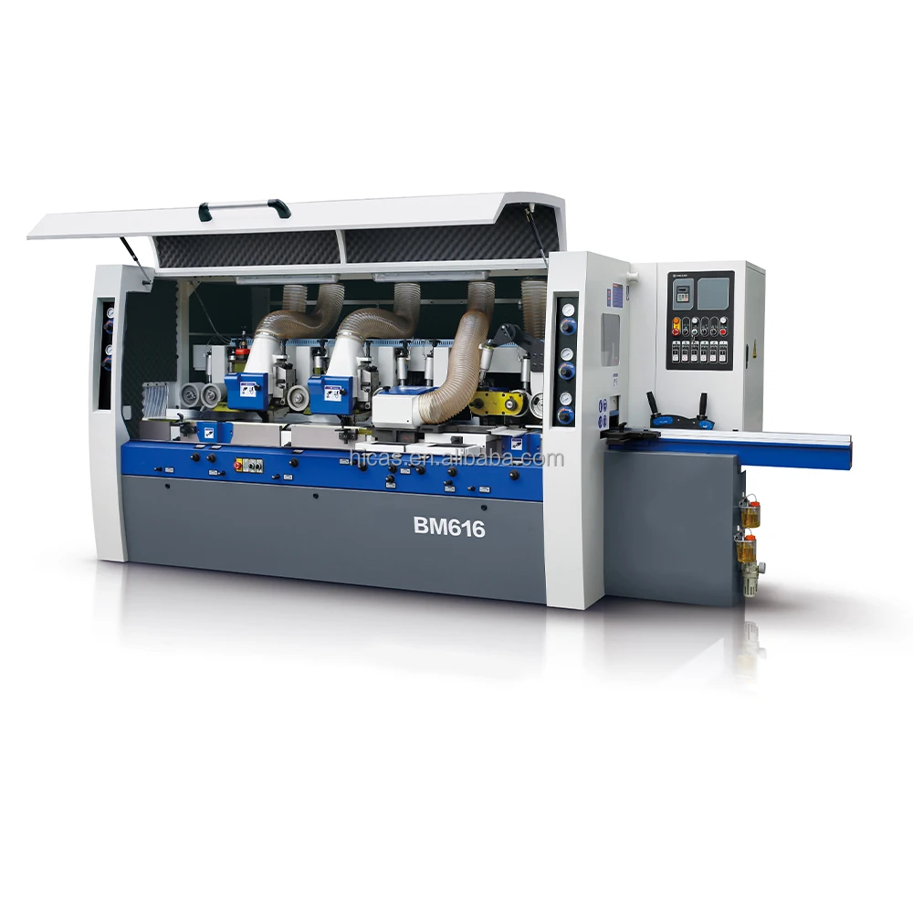 HICAS 3800KG Heavy Duty 31.75kw wood machine for Furniture polishing 4 sided planer moulder for sale