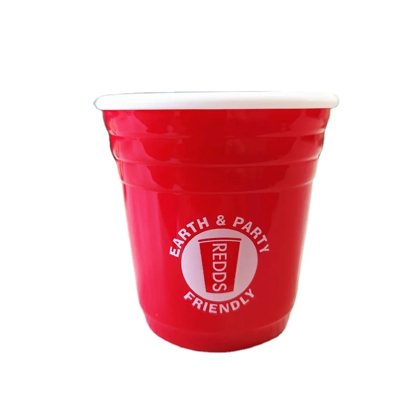 (8 Pack) Reusable Mini Cups 2oz Red Cup Style Party Shot Glasses Plastic Jello Shooters