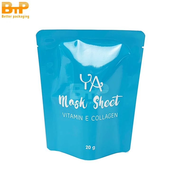 Aluminum foil pouches disposable packaging bags Face Cream Skin Beauty facial mask heat sealing mylar pouch