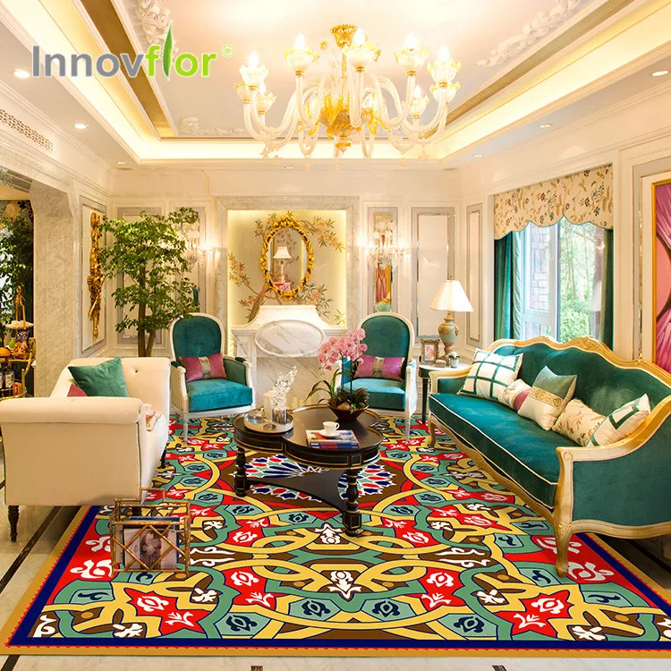 High Quality Luxury Design Wohnzimmer Teppiche Silk Hand Tufted Karpet Bulu Tapis De Salon Design Carpet For Living Room