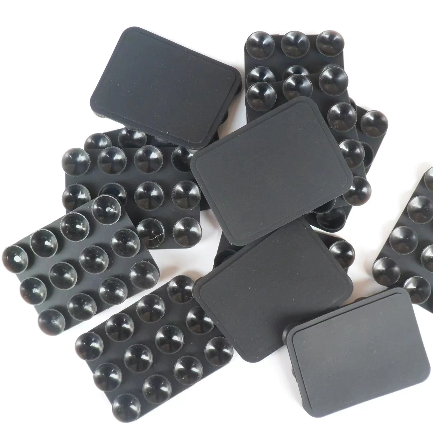 Factory Direct Mobile Phone Silicone Suction Cup Universal Leather Case Square Single-sided 12grain Suction Cup Car Holder