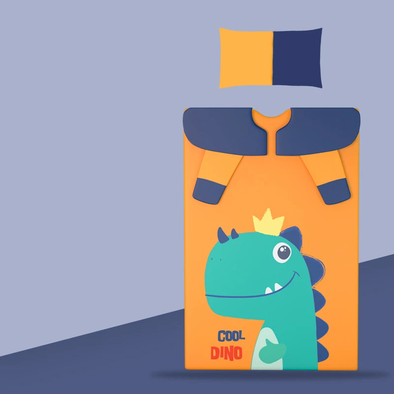 
Autumn winter baby cartoon pure cotton sleeping bag anti-kick by the artifact can be removed and washed 