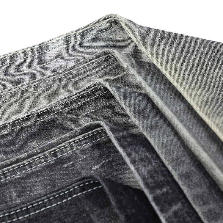 8876 Chinese Manufacturer Cheap Price High Quality Black Denim Fabric Jeans Pant Wave Denim Fabric