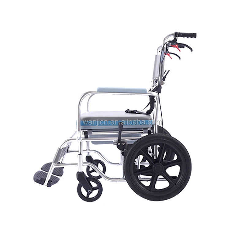 Good Price Aluminum Alloy Bathing Folding Waterproof Wheelchair for Disabled People