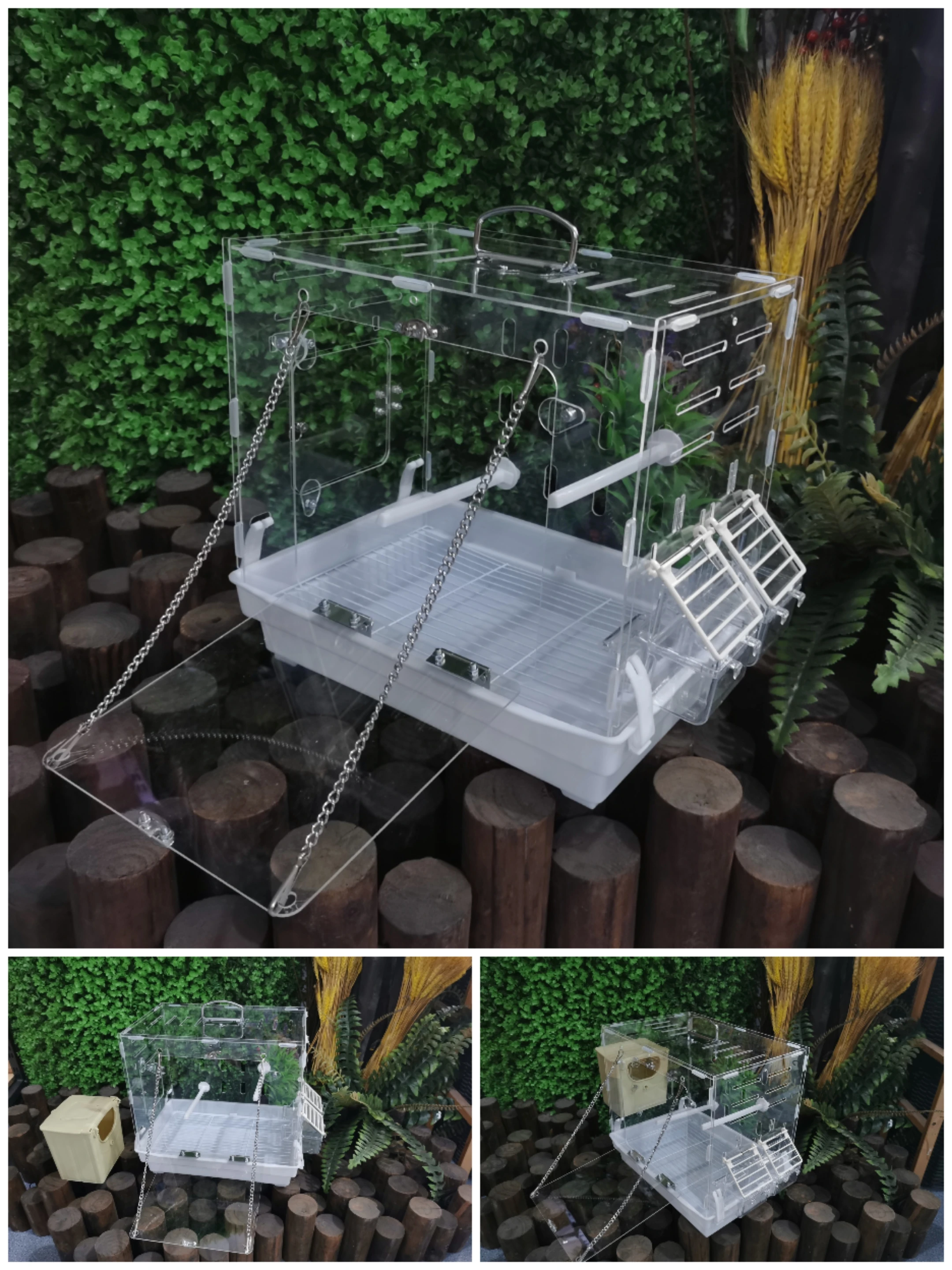 Portable Ornamental Pet Cage Pet Display Cage Parrot  Bird Cage