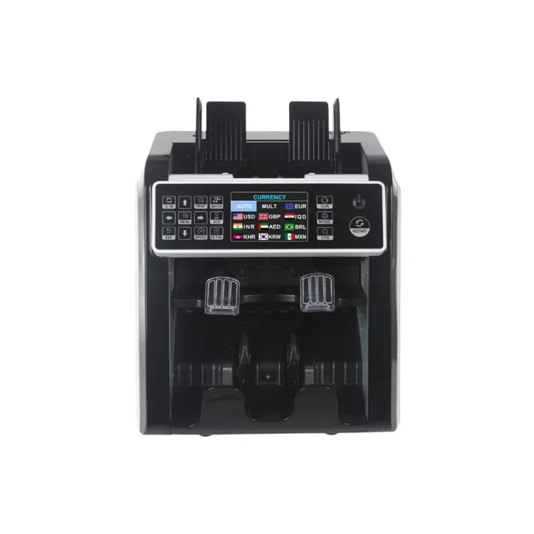 AL950 High Quality Banknote Counter with Auto Recognition Wholesale Mix Currency Counting and 2 CIS TFT LED Display for Banks