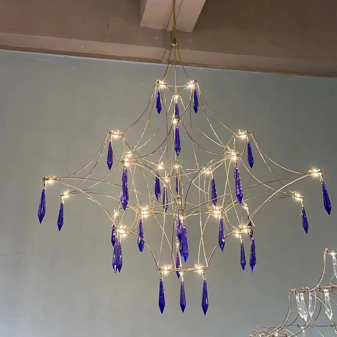 Smart LED Crystal chandelier with remote control  3000k 4500k 6000k three colors available size shape color as required