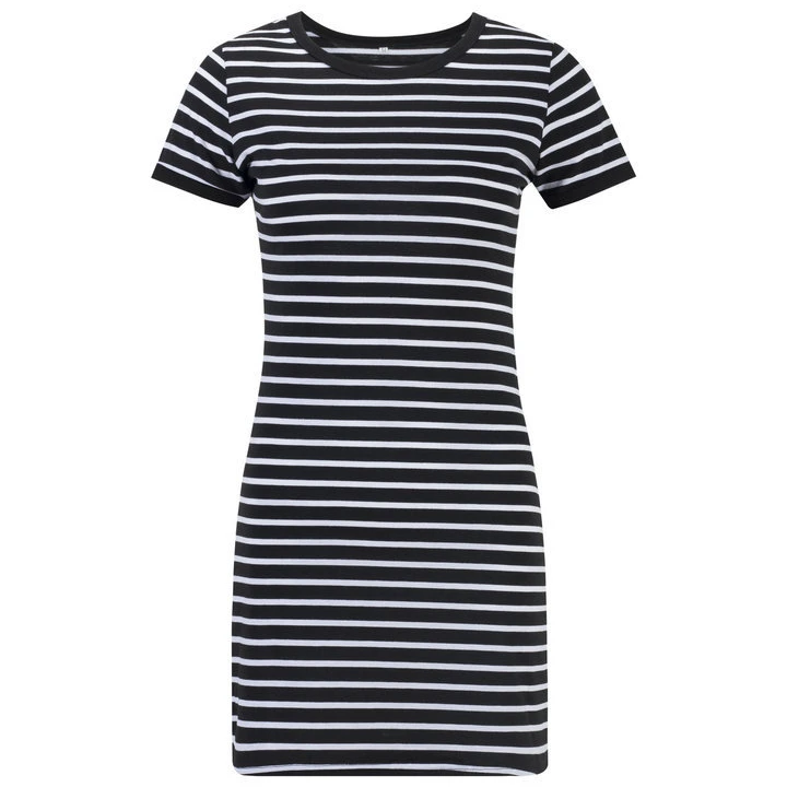 
 Летнее Повседневное платье в полоску с круглым вырезом и коротким рукавом, черно-белые полосатые платья, повседневное элегантное облегающее платье-футляр  