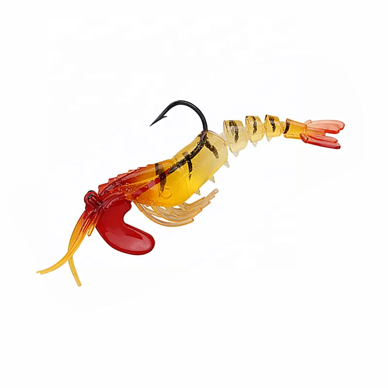 7cm Shrimp Simulation Soft Prawn Lure Hook Tackle Bait Fishing Lures