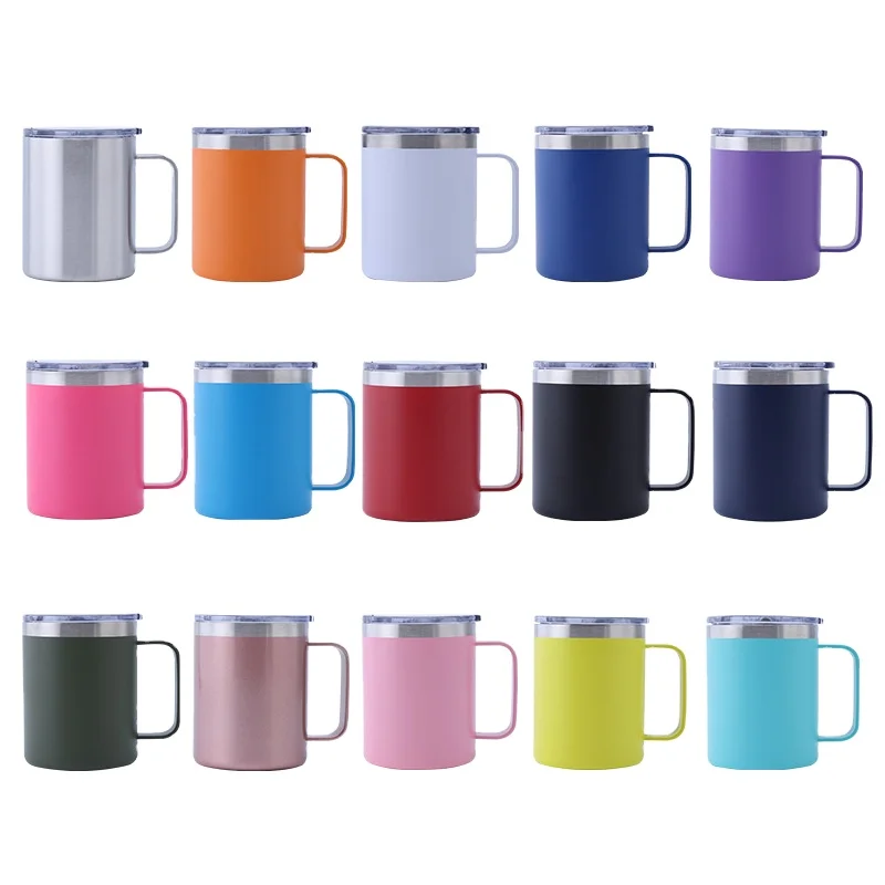 Double Wall Stainless Steel Insulated Coffee Tumbler Mug with Handle Thermos King Travel Mug Coffee Mug Thermos