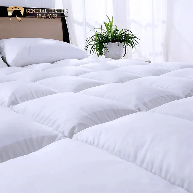 Winter Thick Cotton Fabric Soft White Goose Feather Duvet Bedding Set