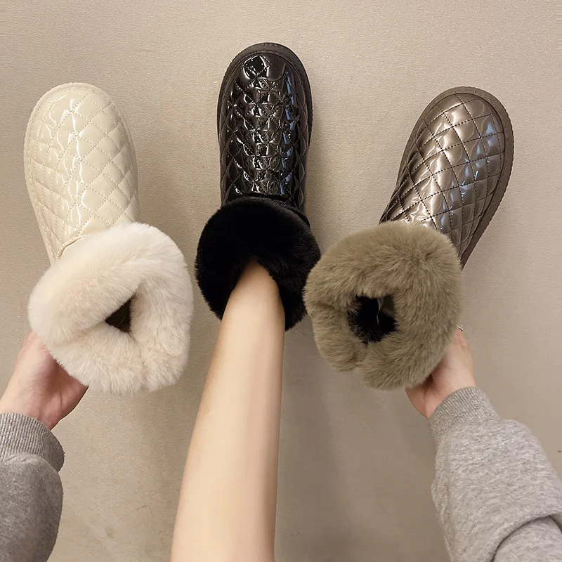 Hellosports/Зимние ботильоны с подкладкой из искусственного меха; Зимние ботинки; Оптовая цена; Блестящие зимние ботинки для