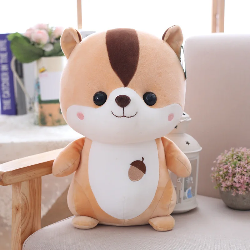 HWA Cartoon Animal Cute Doll Squirrel Girl Big Size Wholesale Minion Toy Animal Stuffed Plush Toys