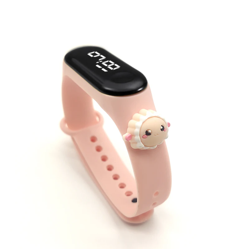 Strawberry Animal Cartoon Touch Led Digital Watches Sport Watch Plastic Cheap Lovely China Kids \ 2022 Hot Selling Candy Color