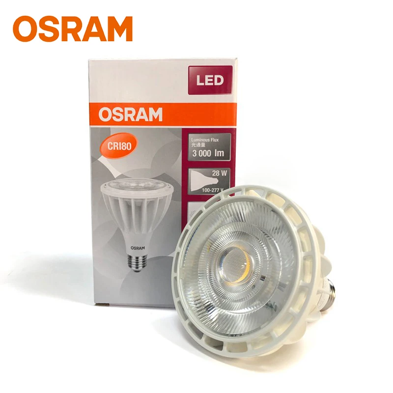OSRAM-LED лампа PAR30 E27 100-277 В 28 Вт CRI80 3000 лм Светодиодная 15 30 градусов для магазина гостиничного освещения